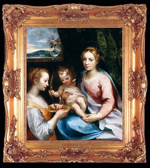framed  Francesco Vanni Madonna and Child with St Lucy, Ta009